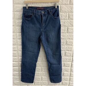 GLORIA VANDERBILT WOMENS JEANS SIZE 10 AMANDA‎ STRAIGHT LEG MEDIUM WASH DENIM
